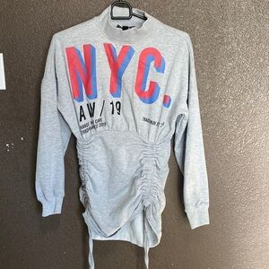 Missguided Mock Neck Sweater With Adjustable Front Ruches